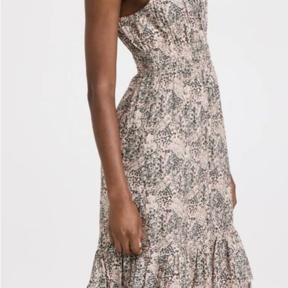 PAIGE Gisela Smocked Floral Long Maxi Dress - Picture 2 of 7